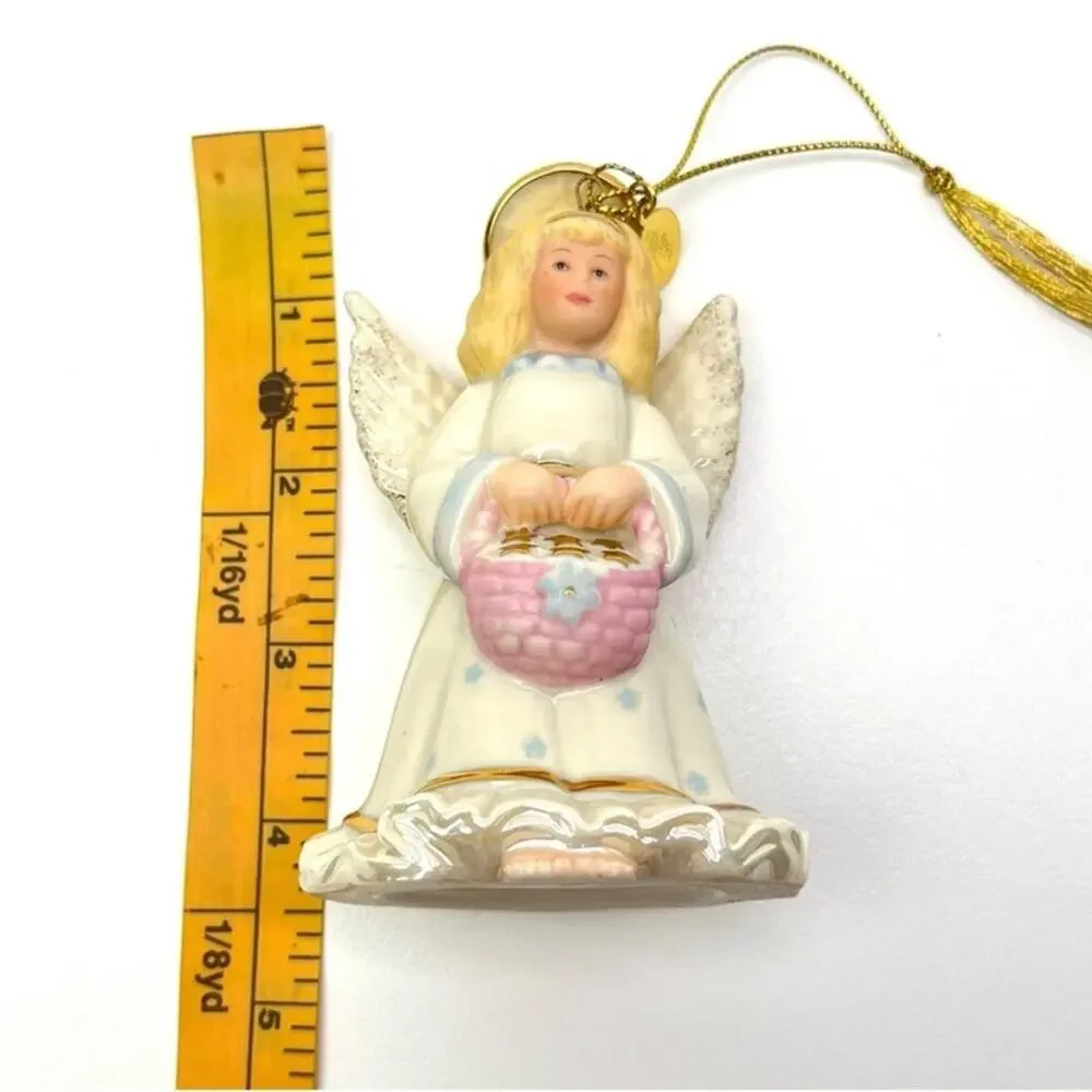Bundle of 2 Lenox Christmas Porcelain Ornaments Angel & Snowman - Picture 6 of 13